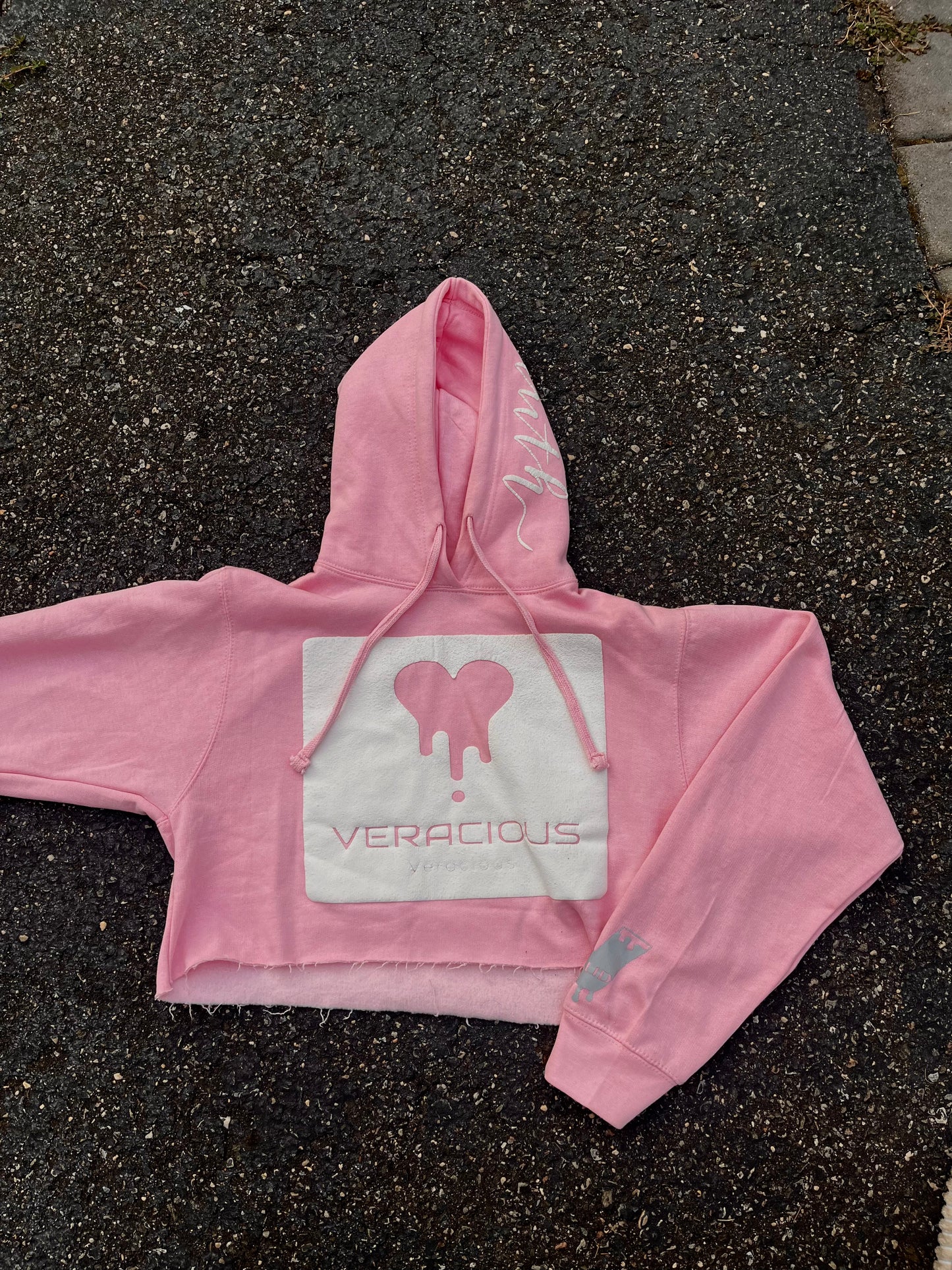 Pink Crop Top Veracious Hoodie