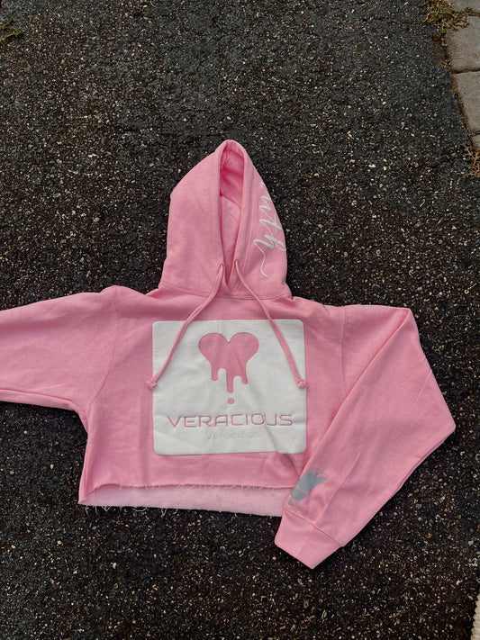 Pink Crop Top Veracious Hoodie
