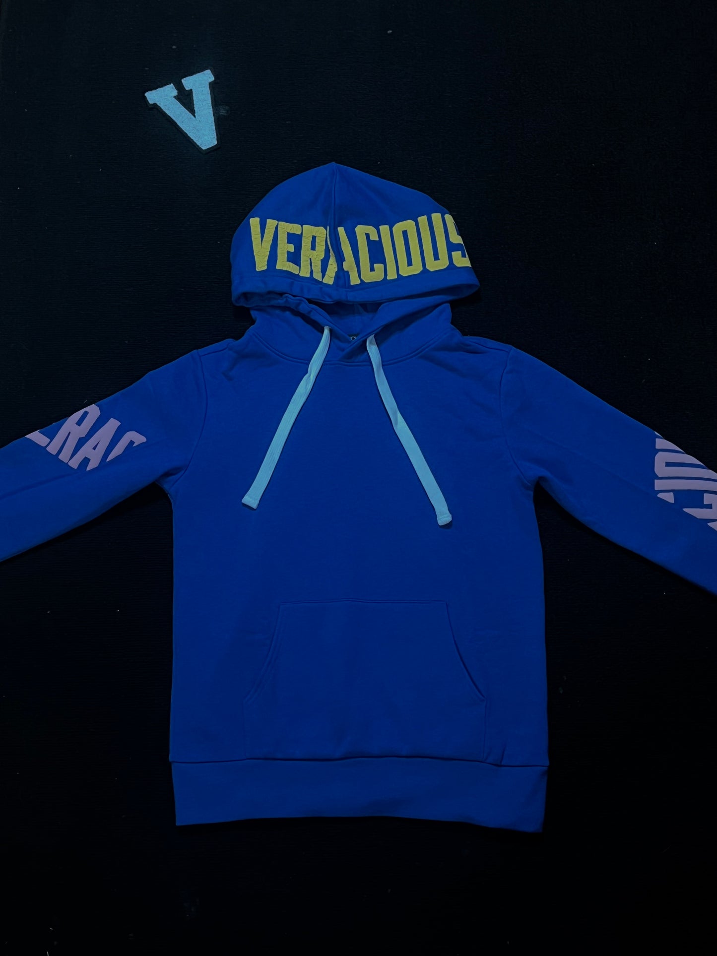 Blue Puff Print Veracious Hoodie