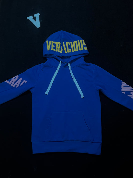 Blue Puff Print Veracious Hoodie